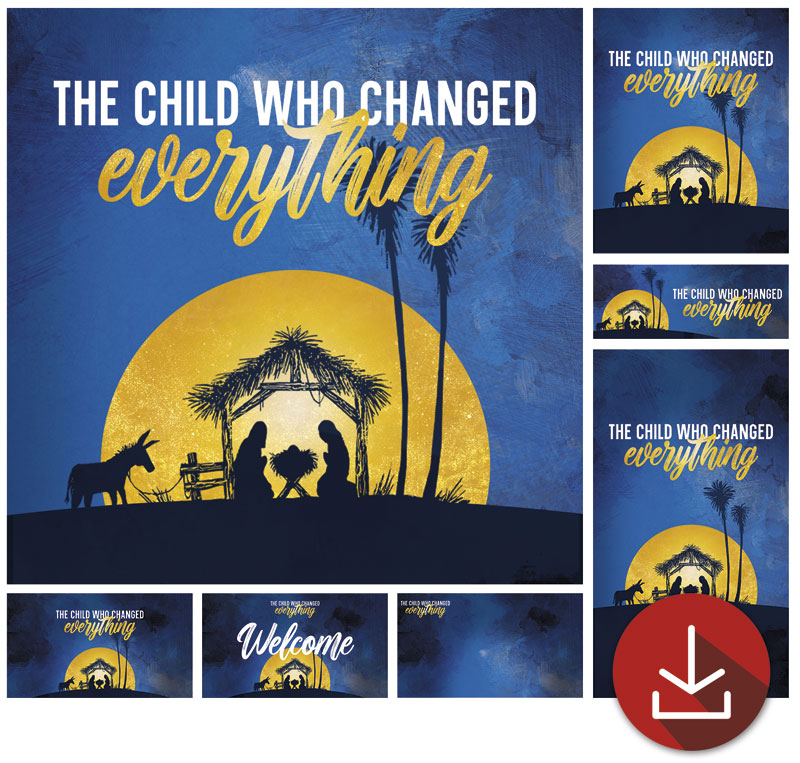 Church Graphic Bundles, Christmas, Child Who Changed Everything