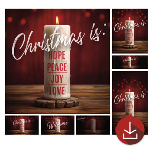 Christmas Is Candle Church Graphic Bundles
