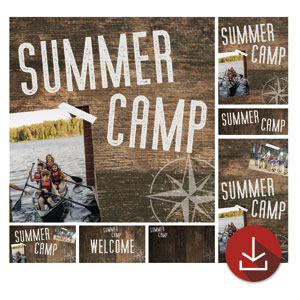 Summer Camp Wood Grain Church Graphic Bundles