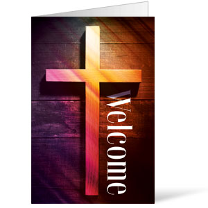 Welcome Cross Colorful Wood Bulletins 8.5 x 11