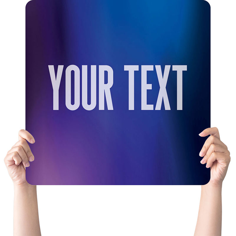 Handheld Signs, Aurora Lights Your Text Here, 21 Square