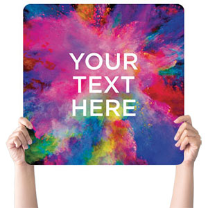 Back to Church Easter Your Text Square Handheld Signs