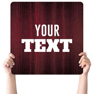 Father's Day Mahogany Your Text Square Handheld Signs