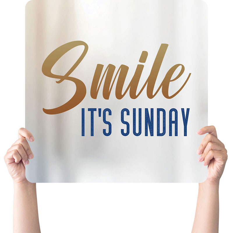Handheld Signs, You're Invited, Connected Smile, 21 Square