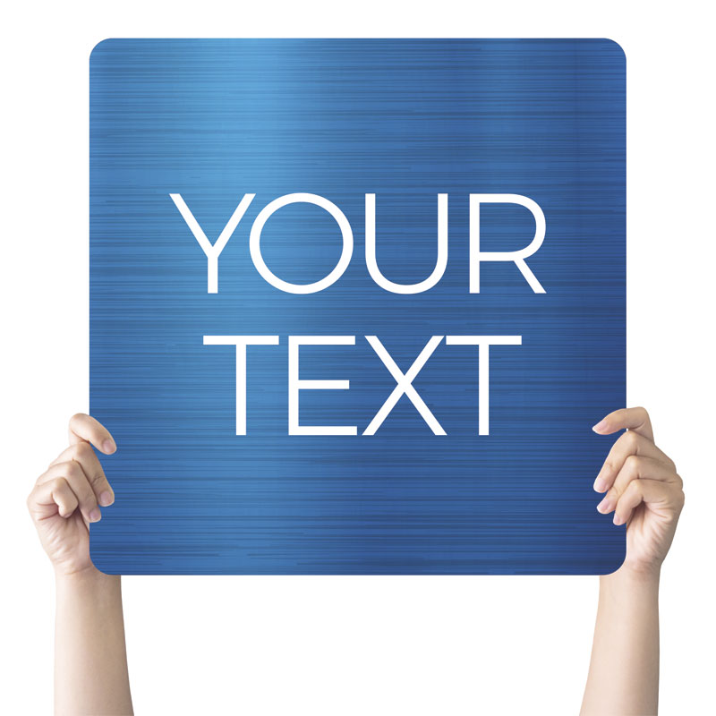 Handheld Signs, You're Invited, General Blue Your Text, 21 Square