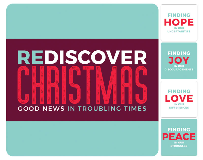 Handheld Signs, Christmas, ReDiscover Christmas Advent Contemporary Set, 21 Square