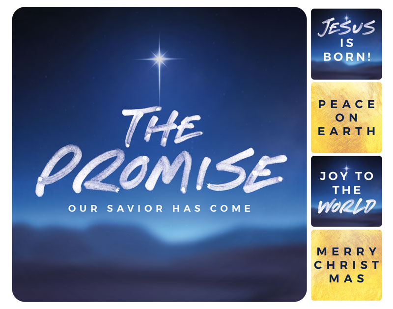 Handheld Signs, Christmas, The Promise Contemporary Set, 21 Square