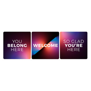 Sit With Me Color Set Square Handheld Signs