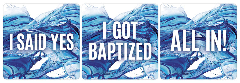 Handheld Signs, Events, Water Baptism Set, 21 Square