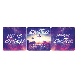 Easter Changes Everything Crosses Set Square Handheld Signs
