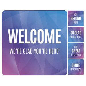 Bright Gradient Set Square Handheld Signs