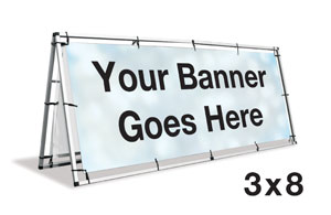 A-Frame Banner Stand - 3x8  Signs and Stands