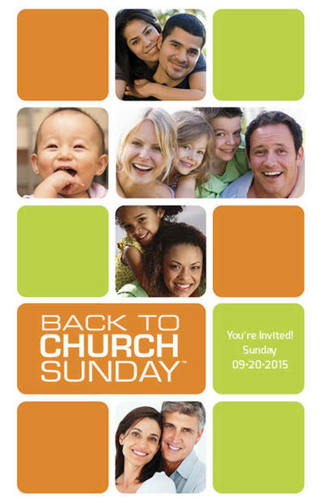 Church Postcards, Back To Church Sunday, Back to Church Blocks, 5.5 X 8.5