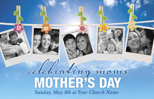 Church Postcards, Mother's Day, Celebrating Moms, 5.5 X 8.5
