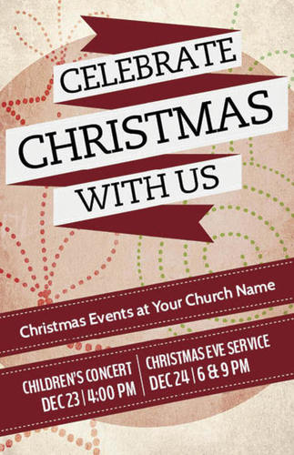 Church Postcards, Christmas, Christmas With Us, 5.5 X 8.5