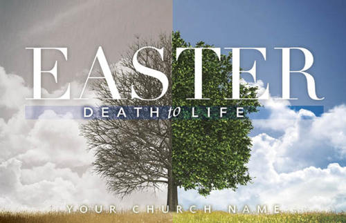 Church Postcards, Easter, Death to Life, 5.5 X 8.5