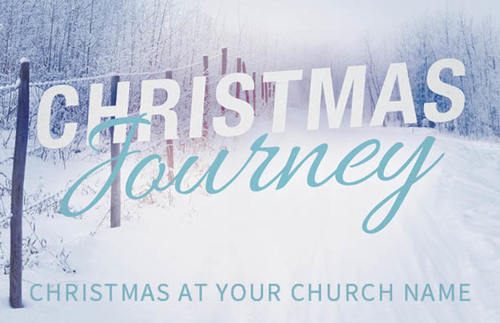 Church Postcards, Christmas, Snowy Journey, 5.5 X 8.5