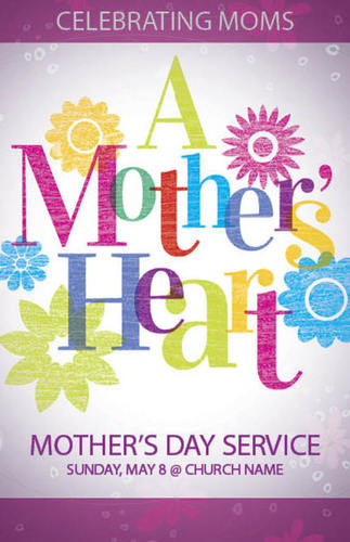 Church Postcards, Mother's Day, A Mothers Heart, 5.5 X 8.5