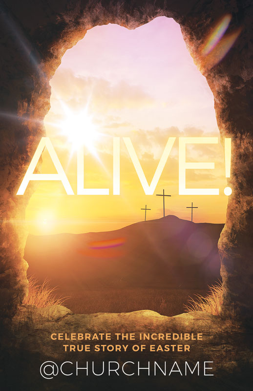 Church Postcards, Easter, Alive Sunrise Tomb, 5.5 X 8.5