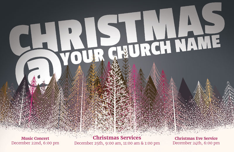 Church Postcards, Christmas, Christmas At Paper Trees, 5.5 X 8.5