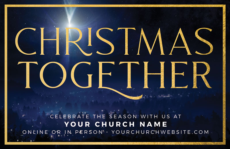 Church Postcards, Christmas, Christmas Together Night, 5.5 X 8.5