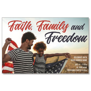 Faith Family Freedom Together 4/4 ImpactCards