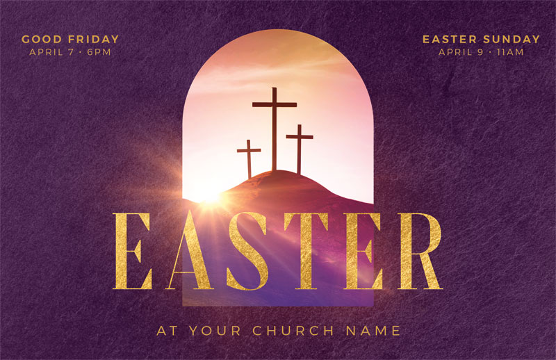 Church Postcards, Easter, Easter Sunrise Window, 5.5 X 8.5