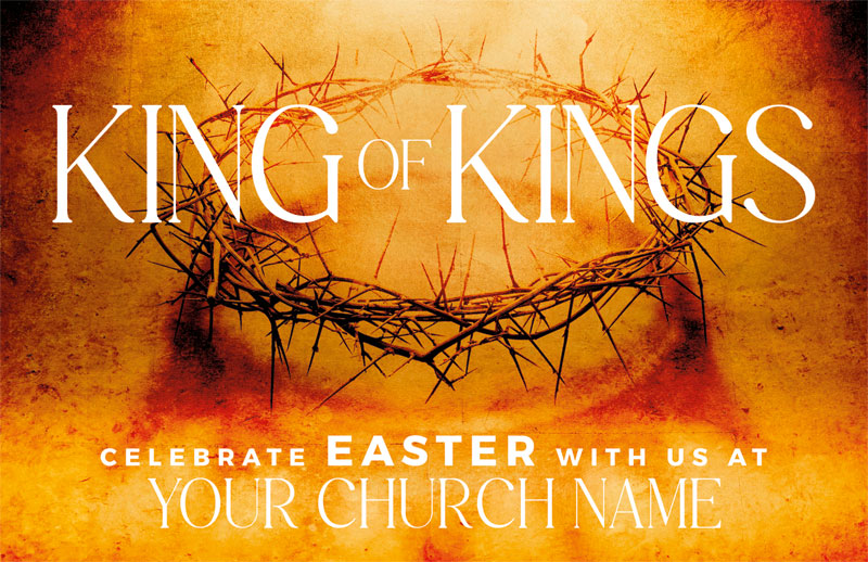 Church Postcards, Easter, King of Kings, 5.5 X 8.5