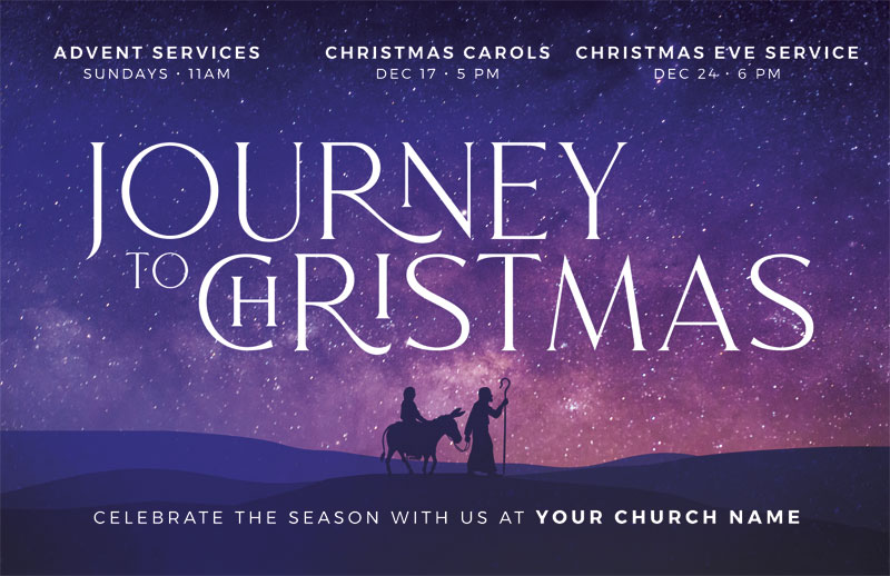 Church Postcards, Christmas, Journey to Christmas, 5.5 X 8.5