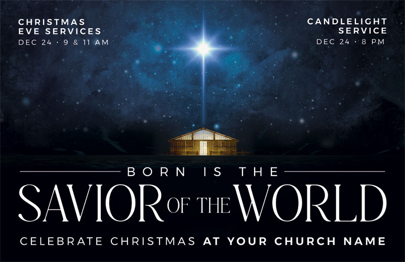 Church Postcards, Christmas, Savior of the World, 5.5 X 8.5