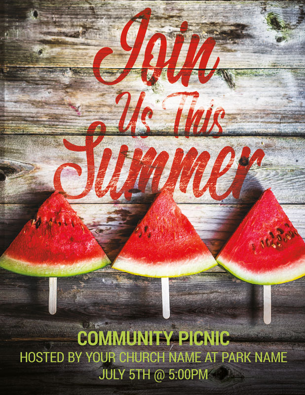 InviteCards, Summer - General, Summer Watermelon Events, 4.25 x 5.5