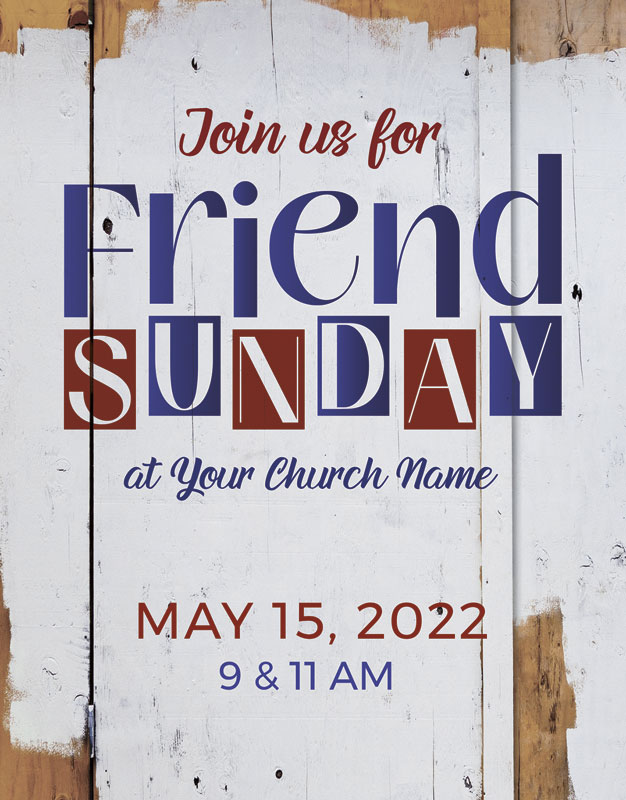 InviteCards, Ministry, Friend Sunday Join Us, 4.25 x 5.5