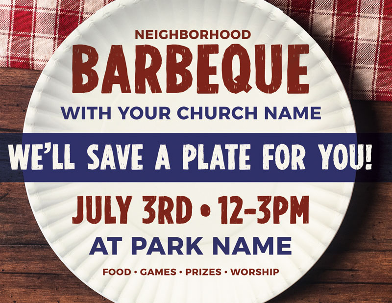 InviteCards, Summer - General, Barbeque Plate, 4.25 x 5.5