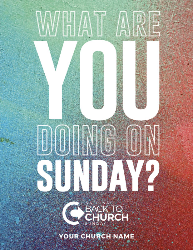 InviteCards, Back To Church Sunday, BTCS What Are You Doing Sunday, 4.25 x 5.5