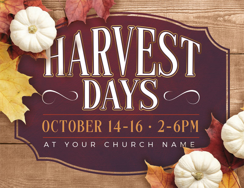 InviteCards, Fall - General, Harvest Days, 4.25 x 5.5