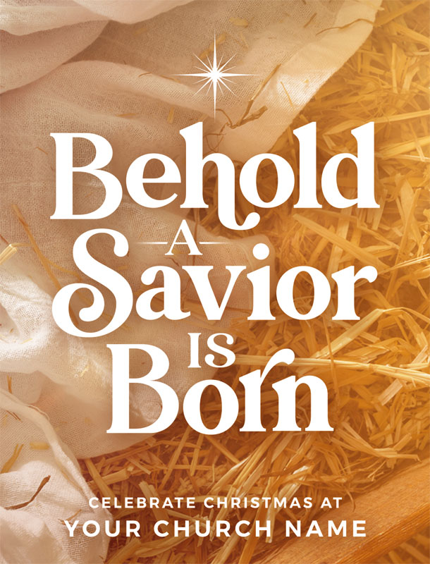 InviteCards, Christmas, Behold A Savior, 4.25 x 5.5
