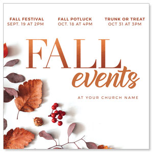 Fall Events Nature 3.75" x 3.75" Square InviteCards