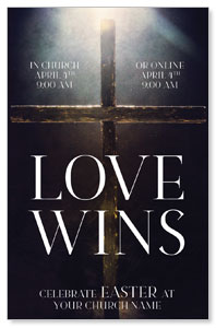 Love Wins Cross Medium InviteCards