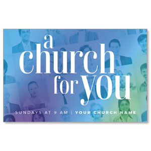 Church For You Color Wash Medium InviteCards