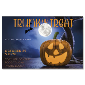 Trunk Or Treat Pumpkin Medium InviteCards
