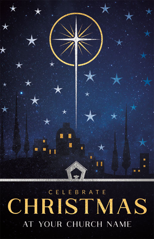 InviteCards, Christmas, Bethlehem Christmas Star, 4.25 x 2.75