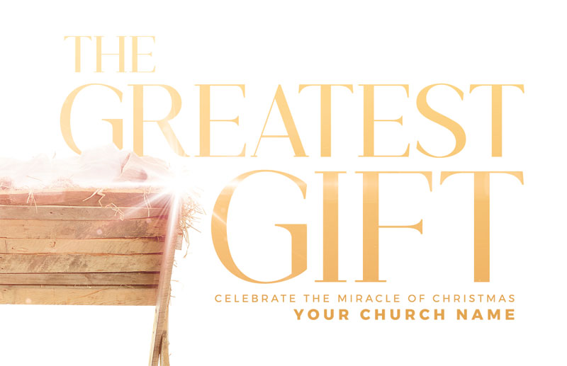 InviteCards, Christmas, Greatest Gift Nativity, 4.25 x 2.75