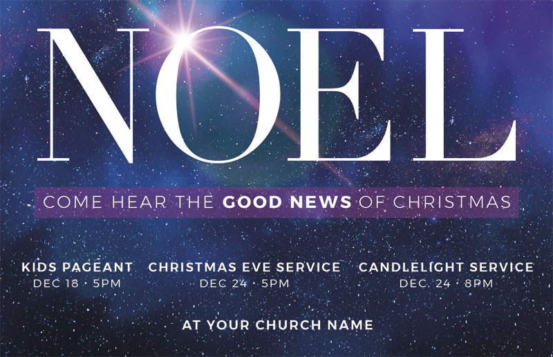 InviteCards, Christmas, Noel Good News, 4.25 x 2.75