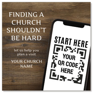 Find A Church QR Code 3.75" x 3.75" Square InviteCards
