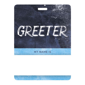 Blue Revival Greeter Name Badges