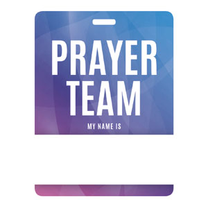 Bright Gradient Prayer Team Name Badges