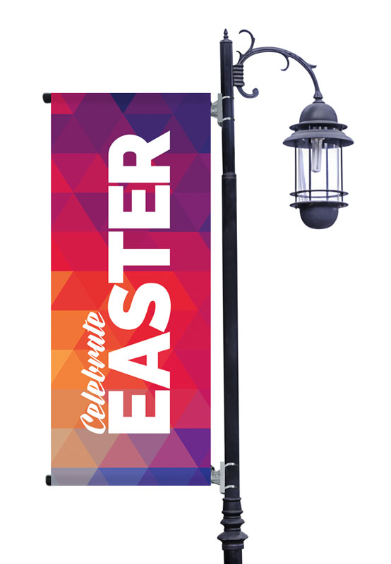 Banners, Easter, Geometric Bold Easter, 2' x 5'