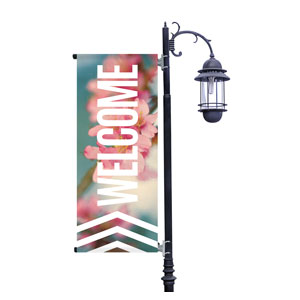 Chevron Welcome Spring Light Pole Banners