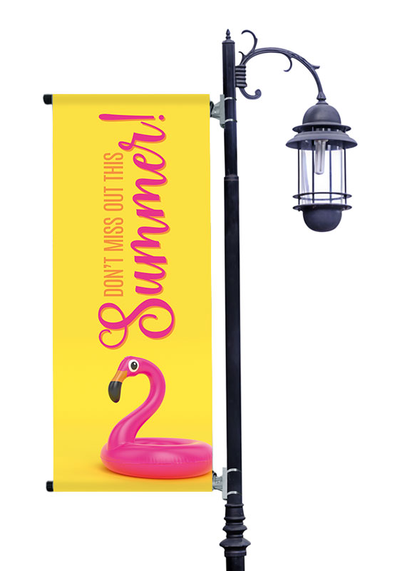 Banners, Summer - General, Summer Flamingo, 2' x 5'