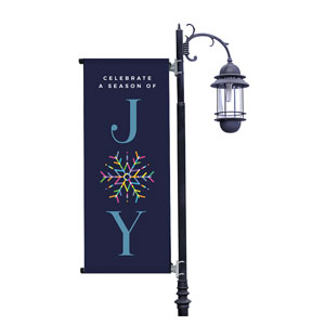 Joy Snowflake Light Pole Banners